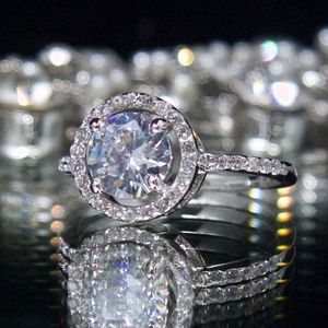 14kt Gold Dipped Swarovski Halo Engagement Ring